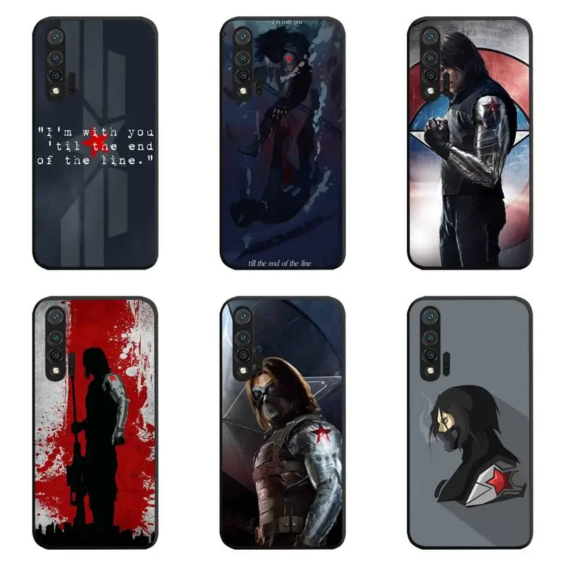 

Sebastian Stan Collage Bucky Barnes Phone Case For Huawei Nova 6se 7 7pro 7se honor 7A 8A 7C 9C Play
