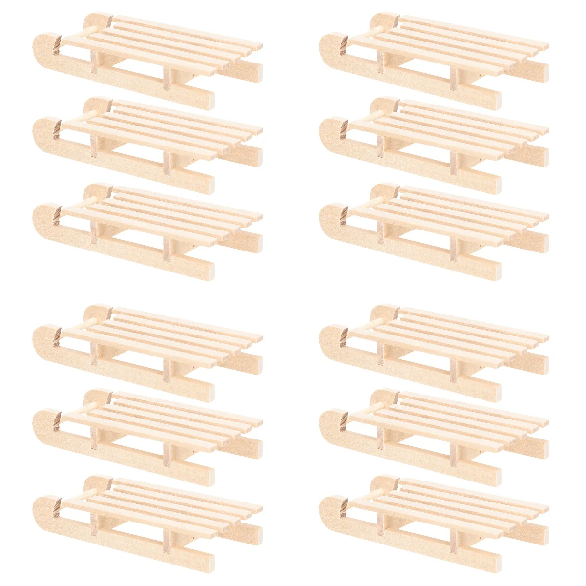 

Sleigh Wood Christmas Model Wooden Miniature Mini Hanging Novel Adornments Sled Sleighs Ornaments Diy Wall Tree Tabletop Desktop