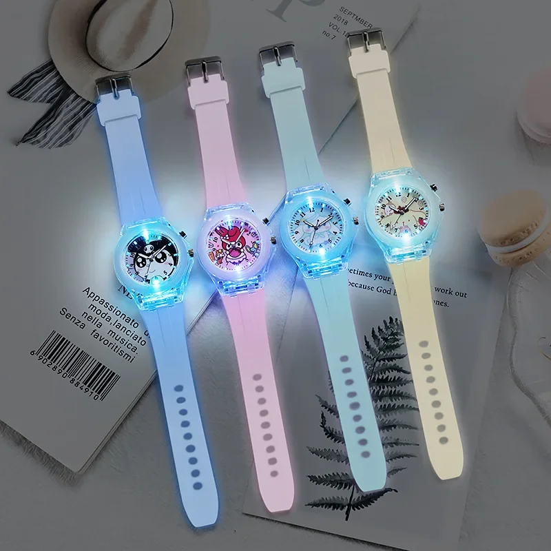 New Glowing Night Light Student Children's Watch Cute Cartoon Silicone Led Doll Wholesale Manufacturer