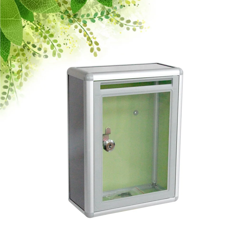 

Box Suggestion Lock Wall Mailbox Locking Ballot Mount Mounted Donation Slot Key Metal Mail Mailboxes Post Drop Creative