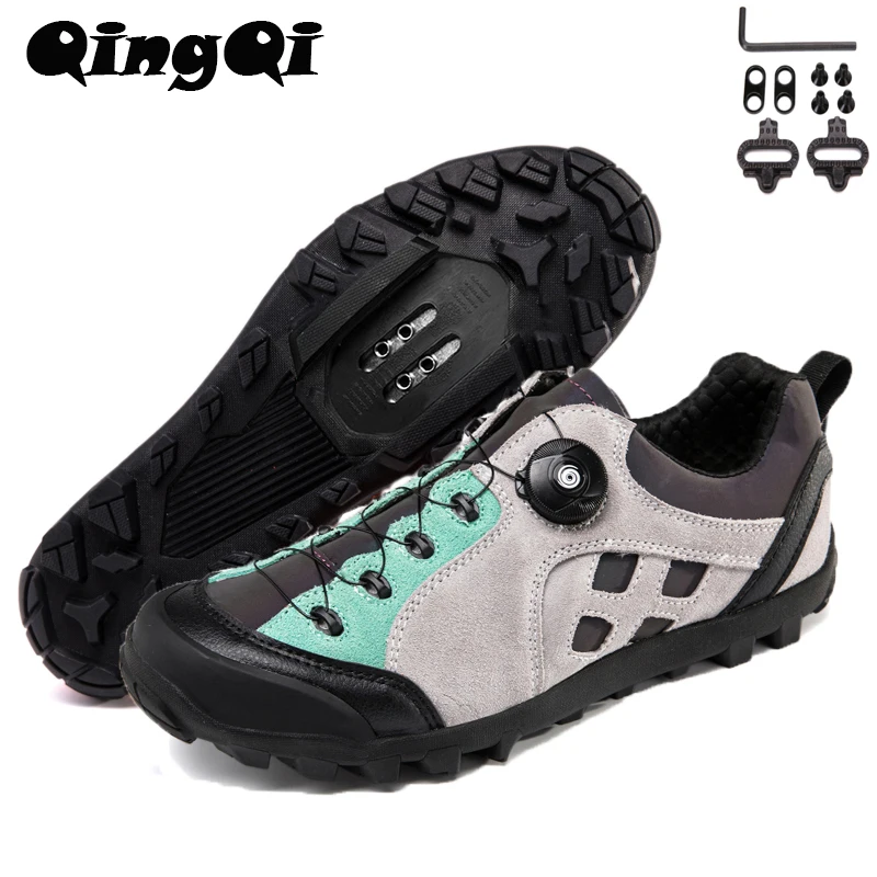 

QQ-TB199-02 Mens MTB Shoes Cycl Shoes MTB Gravel Road Bicycle Sneakers Men Cycling Shoes Hiking Shoes Tenis Masculino Size 35-50