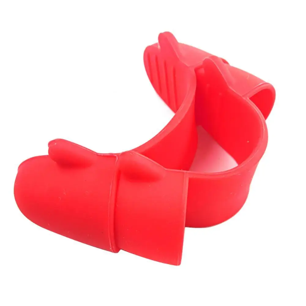 

Mini Silicone 1 Pair Heat Insulated Finger Clip Bowl Dish Plate Clamp Holder