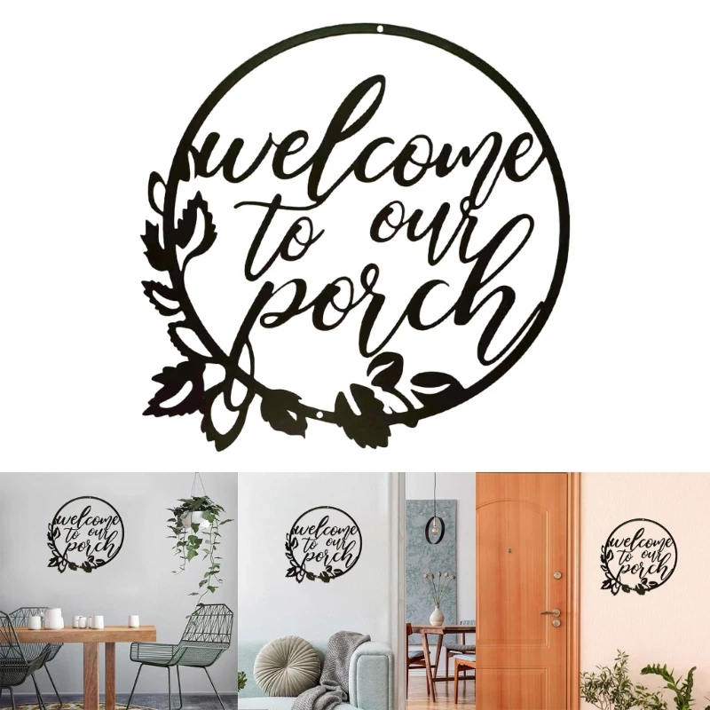 

Welcome to Our Porch Wall Sign Metal Wall Decor Durable Wall Hangings Decoration