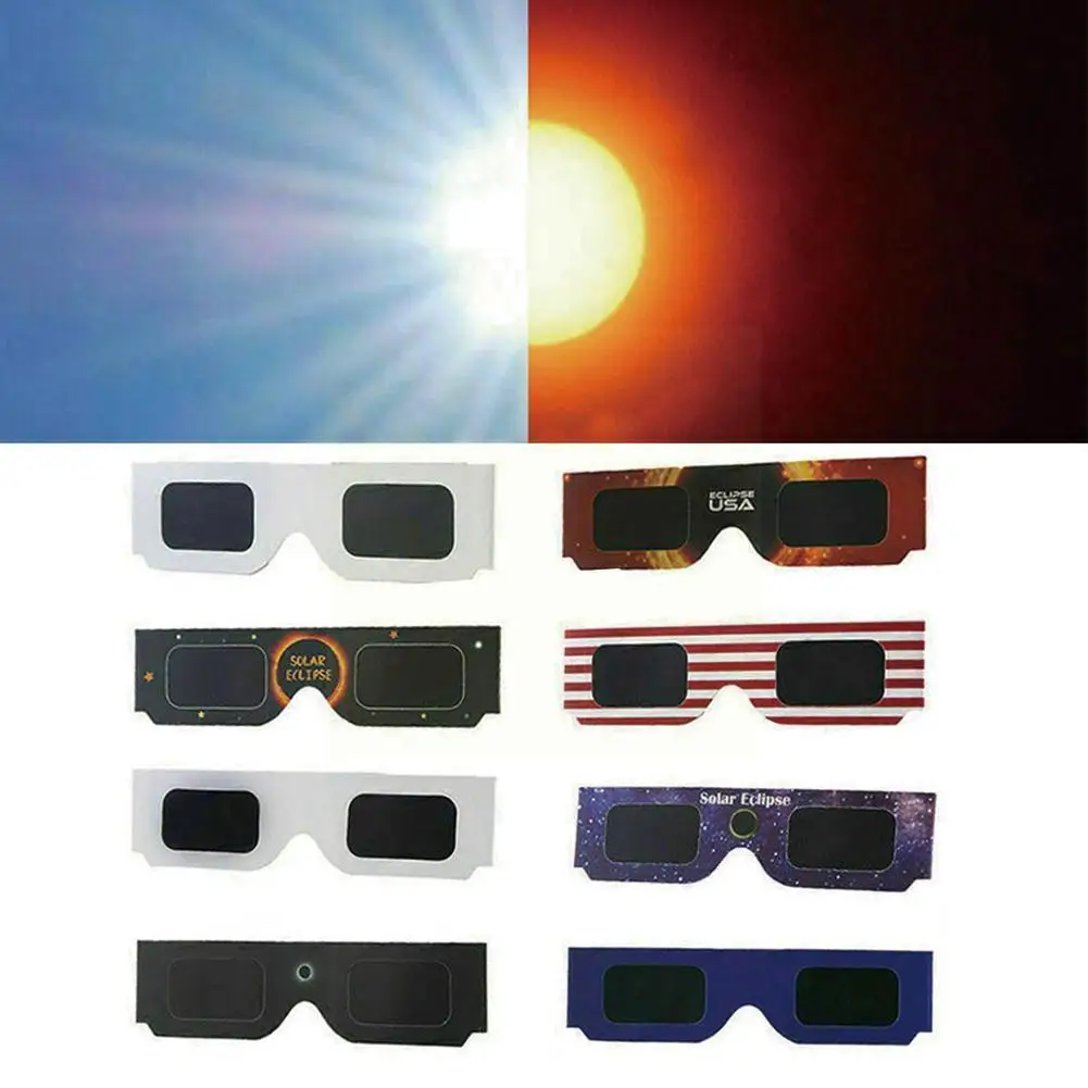 

1pcs Random Color Paper Annular Total Solar Eclipse Glasses Outdoor Observation Anti-uv Solar Glasses For Children Best Gif R3n5