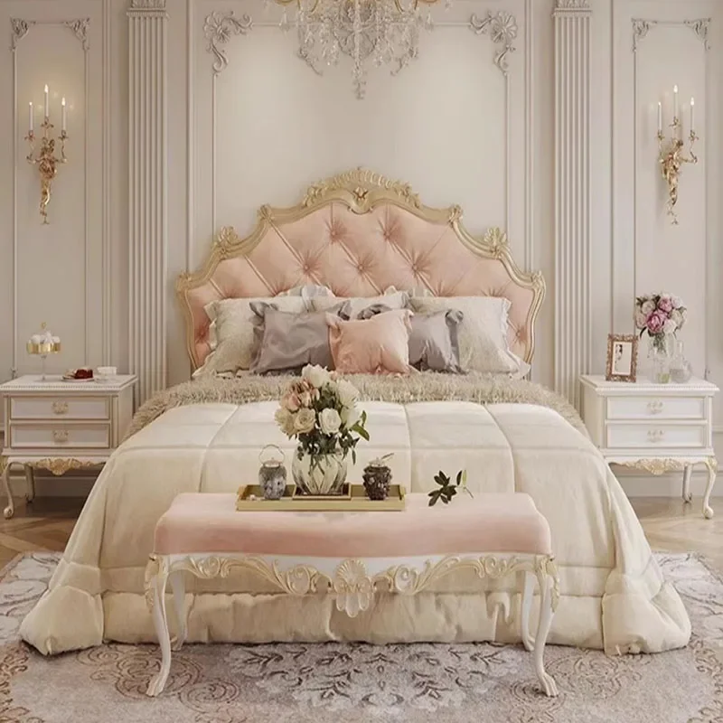 Роскошная деревянная двухспальная кровать дизайнерская вилла безопасная