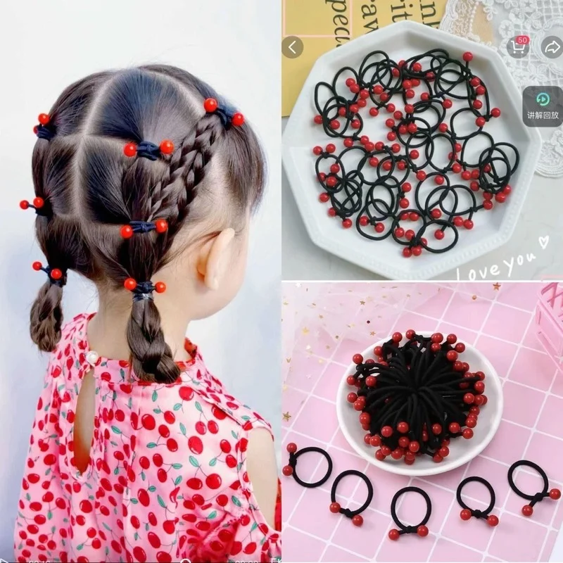 Детские резинки для волос Red Bean 10 шт. модные простые цветные детские набор