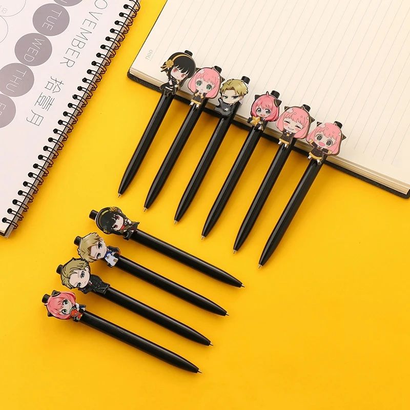 

Anime SPY×FAMILY Cute Black Ink Neutral Erasable Pen Kawaii Gel Pen kids Slim Ball Ballpoint Pen Stationery Gift
