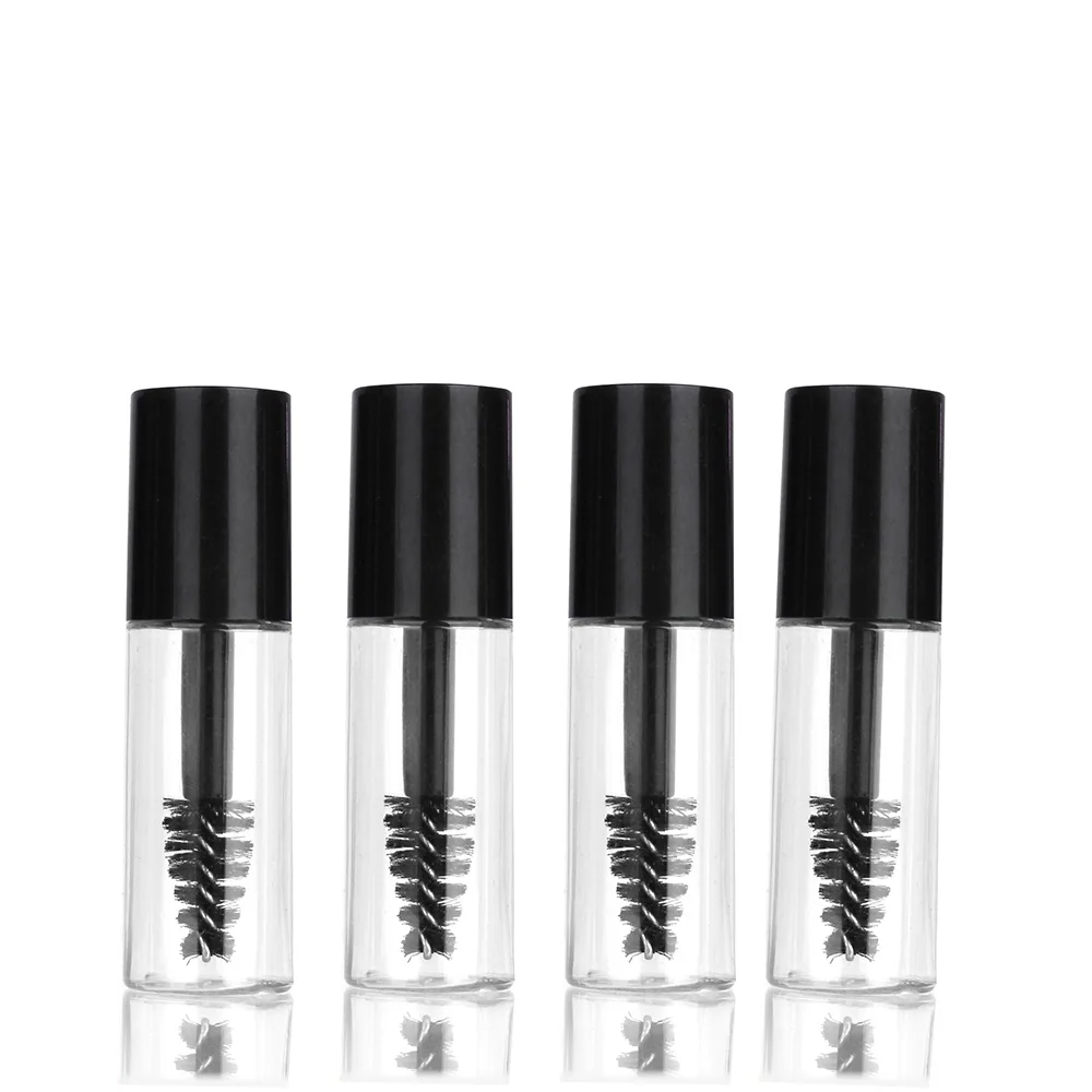 3ml 10pcs Pack3ml Empty Mascara Tube Eyelash Cream Vial Liquid Bottle Sample Cosmetic Container with Leakproof Inner Black Cap