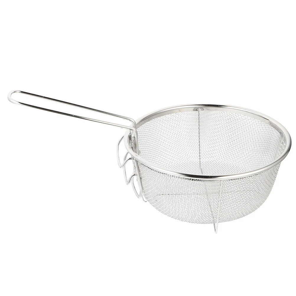 

Stainless Steel Frying Basket Baskets Handle Deep Mini Fryer Small Mesh Air French Fries Metal Round