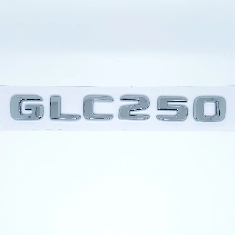 

3D ABS хромированные черные буквы GLC260 GLC300 GLC350 GLC220d GLC350e 4Matic эмблема для GLC X253 наклейка с логотипом багажника автомобиля