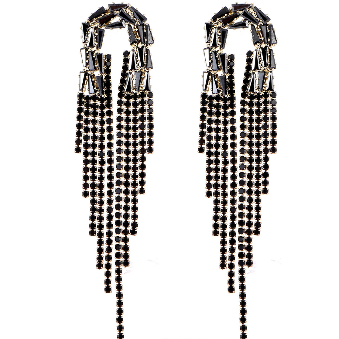 

Exaggerated C-shaped Long Tassel Earrings 2023 New Personality Party Earrings