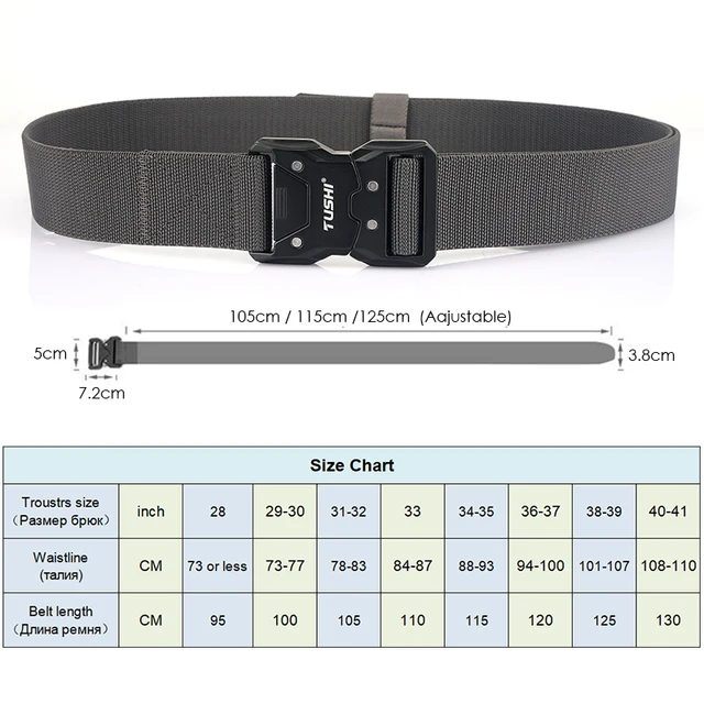 VATLTY Quick Release Elastic Belt Men Hard Alloy Buckle Strong Real Nylon Women Stretch Belt Outdoor Sports Work Belt Male 3