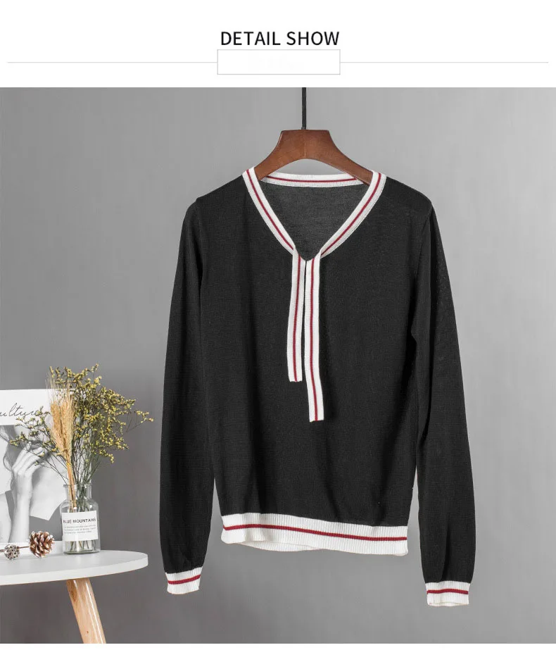 

Knitted Harajuku Winter Clothes Women 2021 V-neck Sweaters Long Sleeve Fashion Streetwear SA01