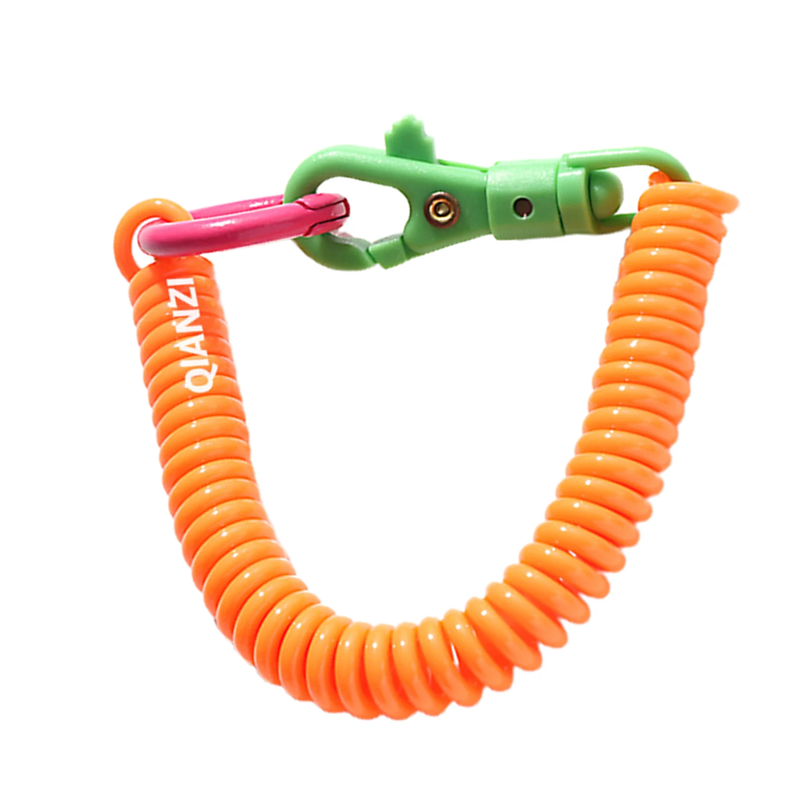 

Retractable Coil Spring Coil Keychain Wrist Keychain Coil Spiral Wristband Keychain Safety Ropes Elastic Wrist Band With Clasp