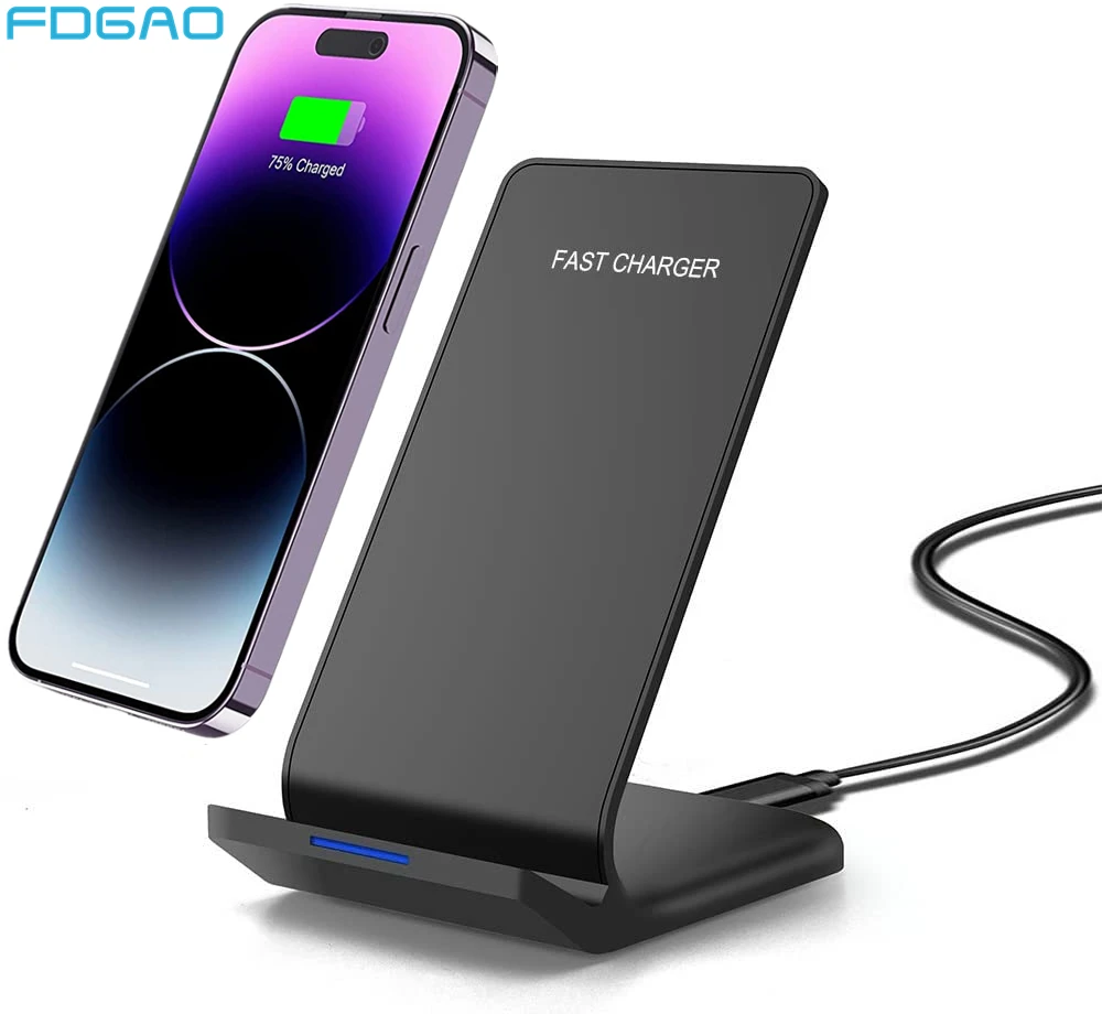 

30W Wireless Charger Stand For iPhone 14 13 12 11 Pro X XS Max XR 8 Samsung S23 S22 S21 Fast Charging Dock Station Phone Holder