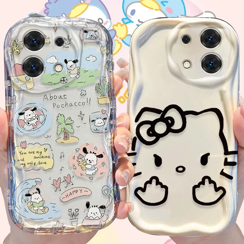 Чехол Sanrio Hello Kitty для Xiaomi Redmi Note 13 12 11 Pro Plus 4G 5G 13C 12C Turbo 12S 11S 10 9 11A 9C силиконовый чехол