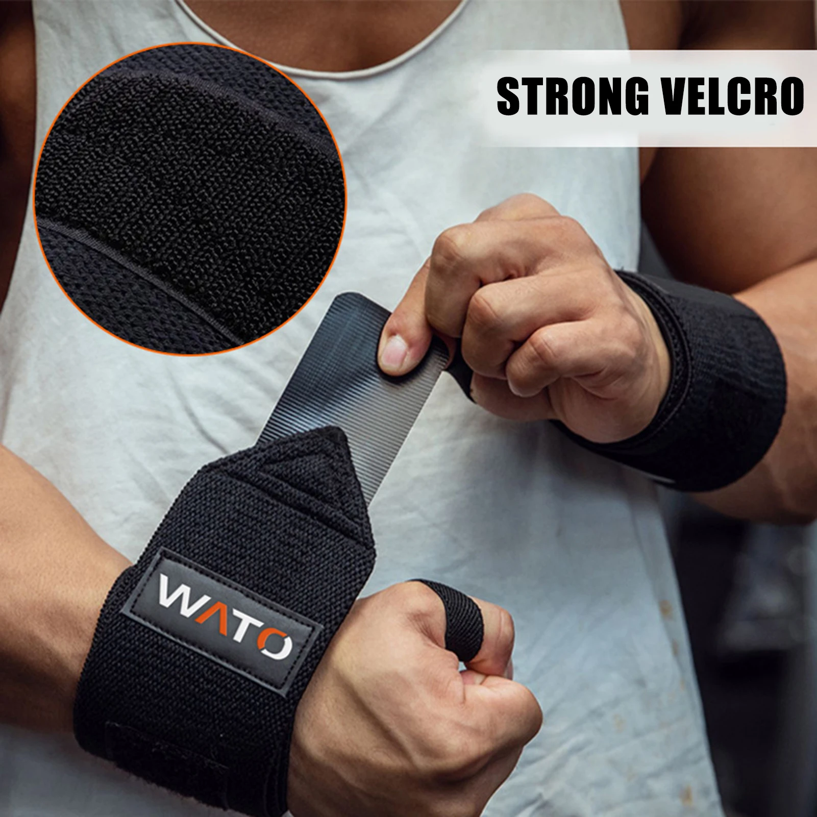 

1Pair Sports Gym Power Training Bracers Wrister Weightlifting Wrist Protector Pressure Cuff Wrist-band Wrap Wind Belt Men Women