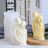 couple hugging silicone candle mold diy handmade soap gypsum clay resin crafts making mould home decoration ornaments 2022 new