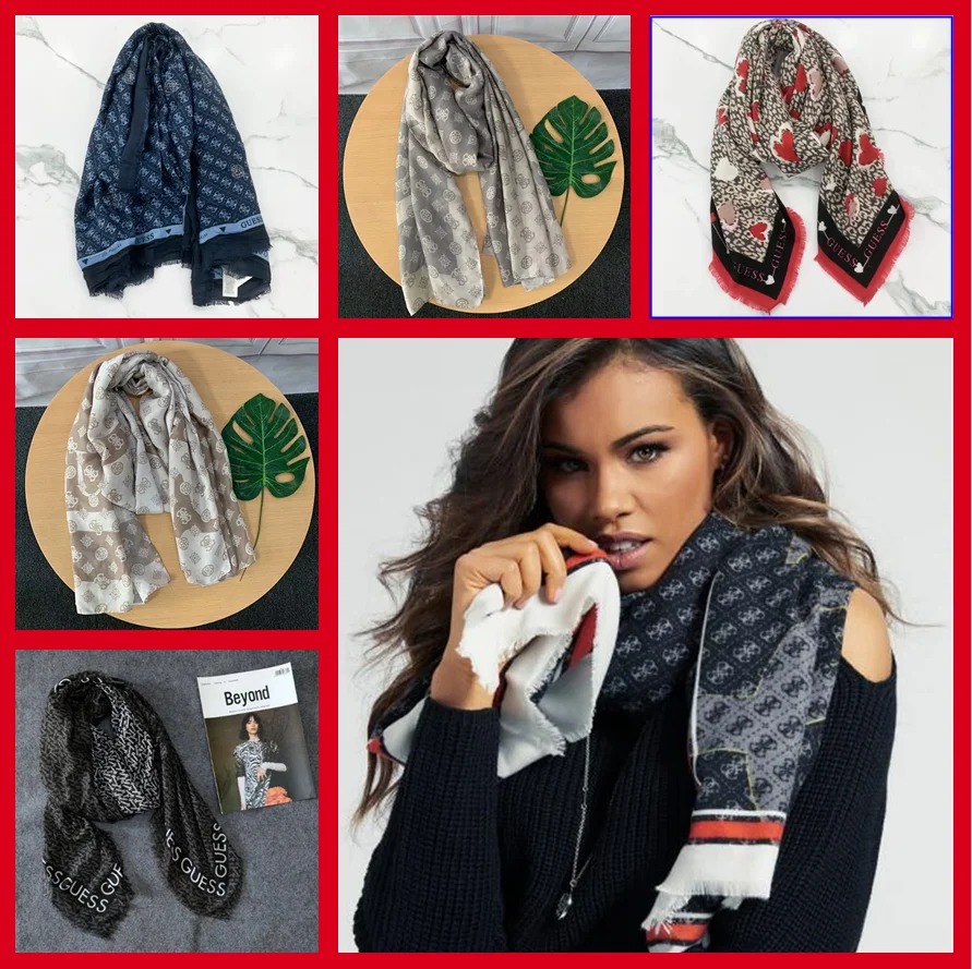 

Fashionable women's various scarves and shawls warm printed letters polyester