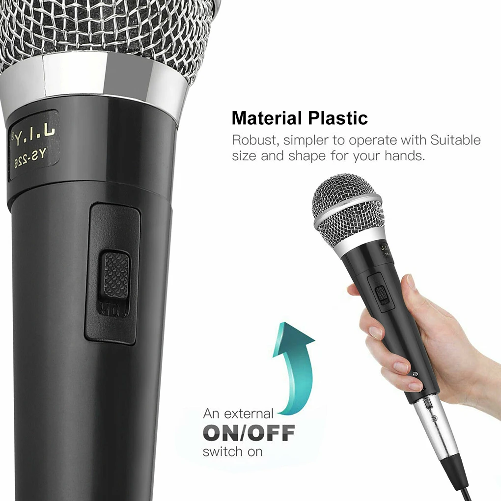 

YS-226 Wired Microphone Moving Coil Handheld Dynamic Mic Stage Singing Home KTV Meeting Microphone