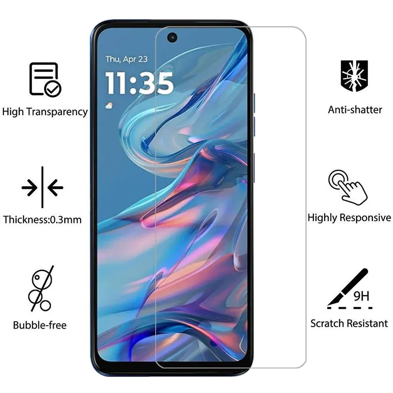 Закаленное стекло для Motorola Moto G45 чехол телефона motog45 motog g 45 г 5 задняя крышка 360 motorol