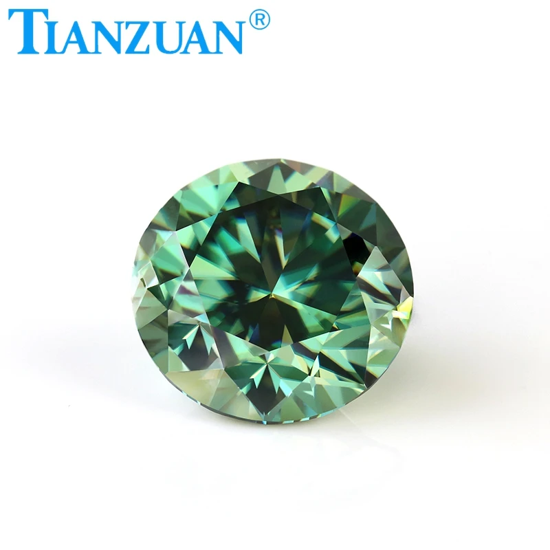 

18mm 19ct Round Shape Blue Green Color Moissanites Loose Gemstones For Jewelry Making