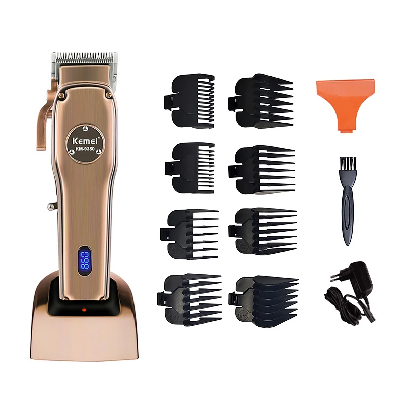 

Kemei Rechargeable Hair Clipper for Men Strong Power Carbon Steel Head USB LED beauty kit Trimmer Hair Cutter Barber Machine