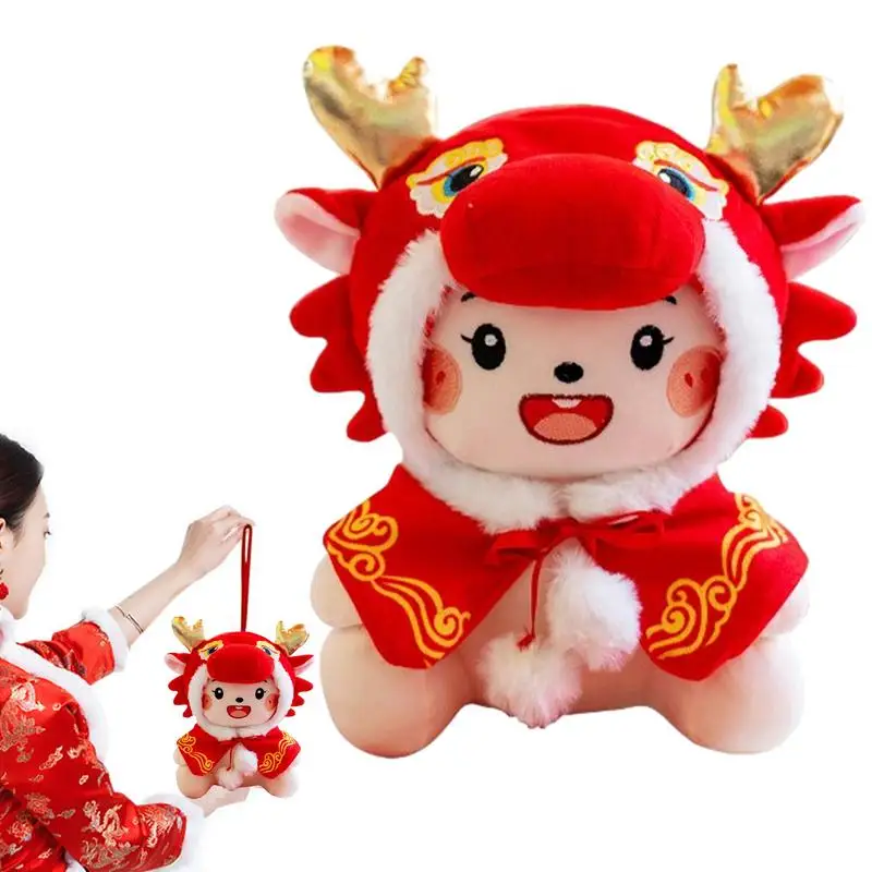 

Плюшевая игрушка-талисман в виде дракона и знака зодиака на новый год, плюшевая игрушка, мультяшная подушка для обнимания, сопровождающая расслабляющим милым набивным животным