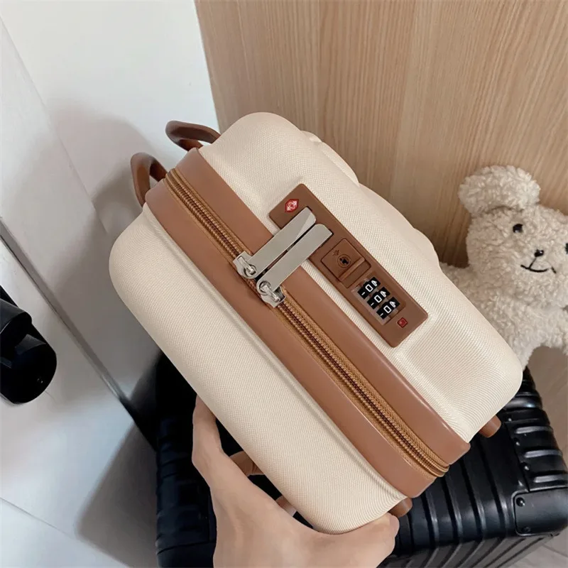 Bear makeup box travel suitcase portable lock code mini suit