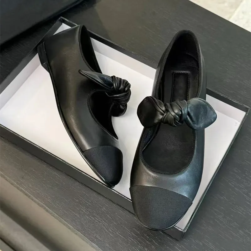 Звездный стиль модные разноцветные женские балетки Мэри Джейн с бантом