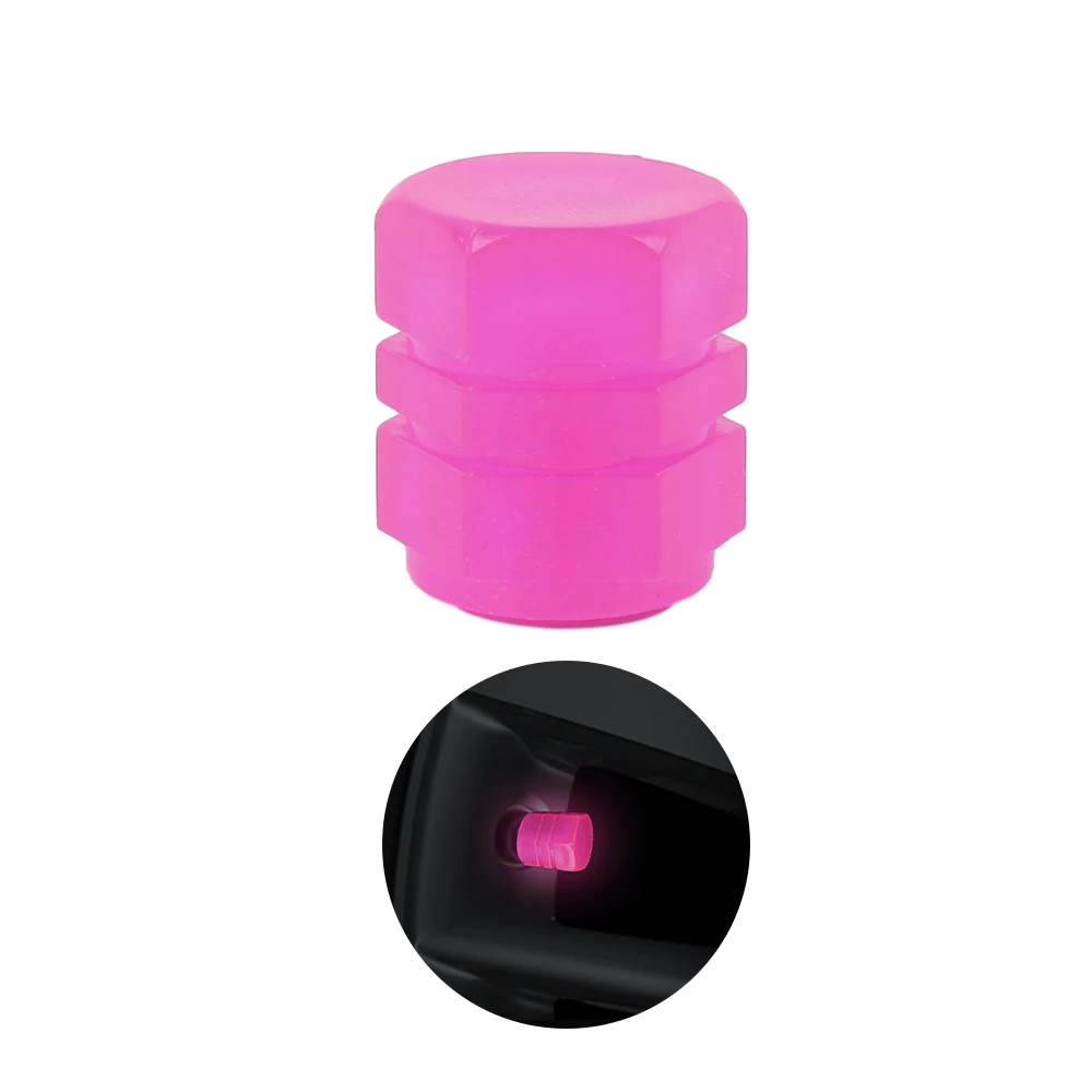 

Автомобильный розовый, красный светящийся колпачок клапана для шин, ступица колеса мотоцикла, велосипеда, светящаяся крышка клапана, украшение для шин, автостайлинг, аксессуары для шин