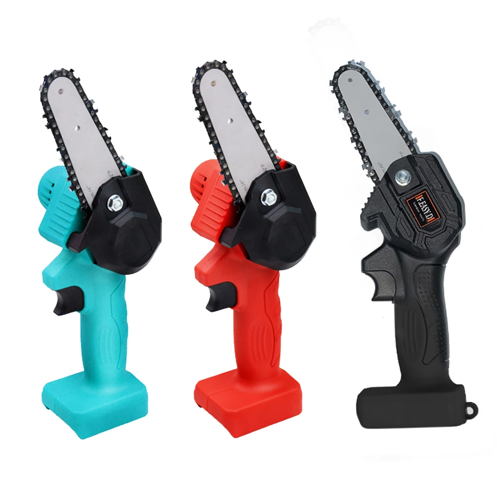 

4 Inch Mini Rechargeable Electric Chain Saw Woodworking Pruning ChainSaw One-handed Garden Logging Power Tool