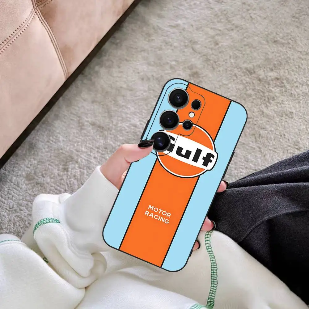 Фото Чехол для телефона с логотипом G-Gulfs Racing Car для Samsung S 24 Fe 25 Ultra Plus 20 Lite 21 30 22 23 24 22 Ultra 5G Fundas №3