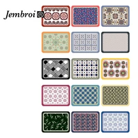 american retro waterproof placemat faux leather luxury printing insulation pad hotel home decor place mats for dining table