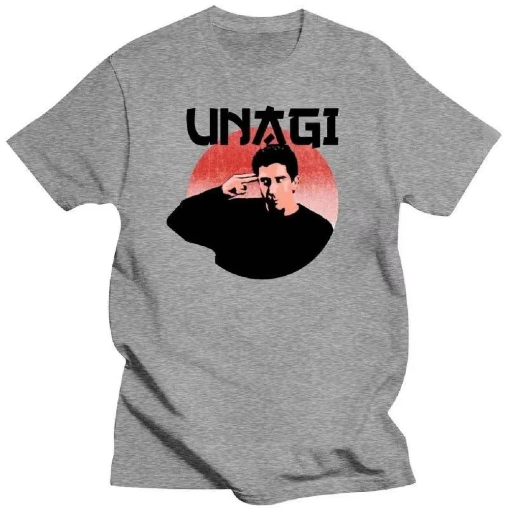 Harajuku Unagi Dojo Ross From Friends Эстетические мужские/женские топы с телевизионным принтом