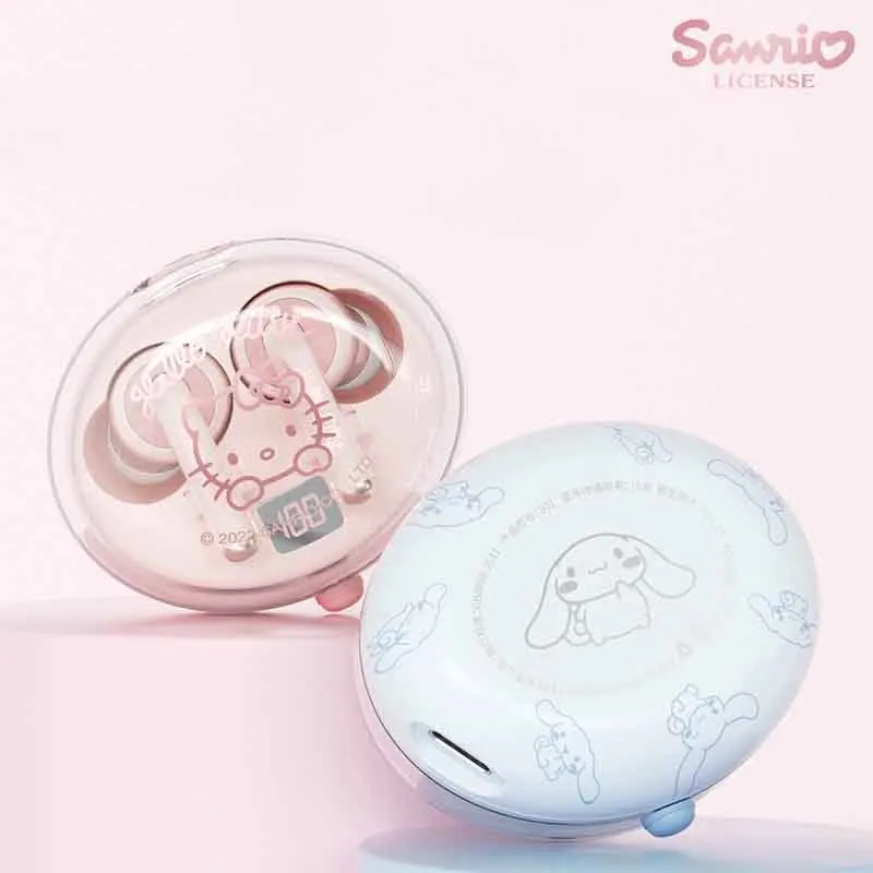

Sanrios HelloKittys Cinnamoroll Music Earphone Cute Kawaii Tws Bluetooth Wireless Earbuds Girl Portable Lug Type Headset Gift