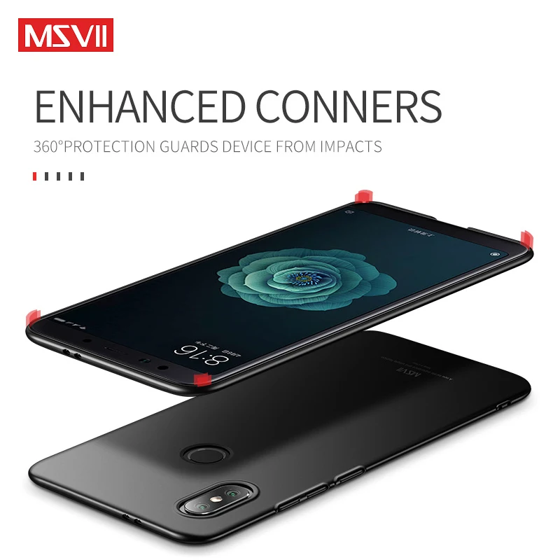 Чехол для Mi A2 Lite матовый чехол Msvii Xiaomi Xiomi Mia3 Mia2 тонкий жесткий из поликарбоната A3