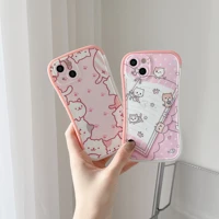 ins cute cartoon kt cat phone cases for iphone 13 12 11 pro max xr xs max x 2022 lady girl fashion anti drop soft shell