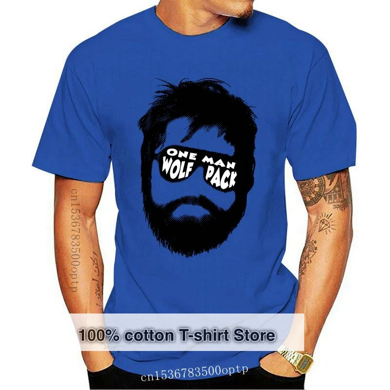 

New Hangover Mens T-Shirt - One Man Wolf Pack Face Image