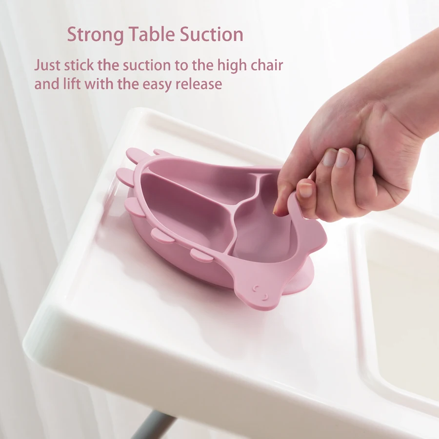 1 шт. детская силиконовая тарелка-динозавр без бисфенола