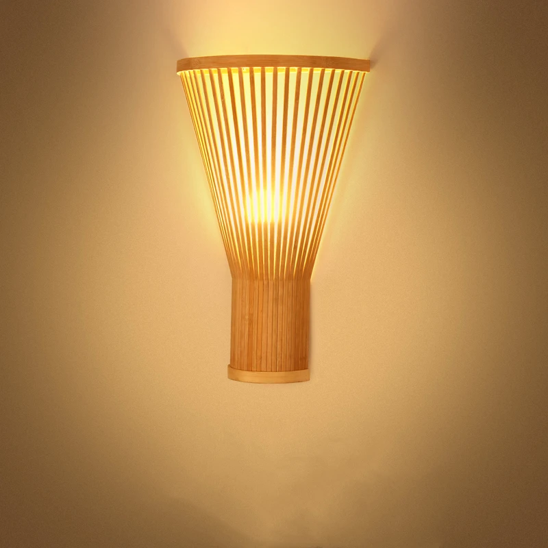 

Chinese traditional handicraft art design bamboo wall lamp interior decoration lamp is suitable for living room and bedroom
