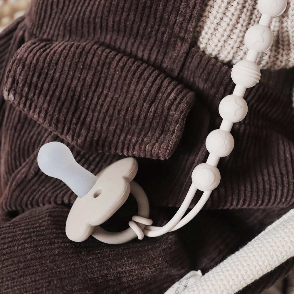

Silicone Baby Pacifier Clip High Temperature Resistant Toddler Pacifier Holder For Toddler