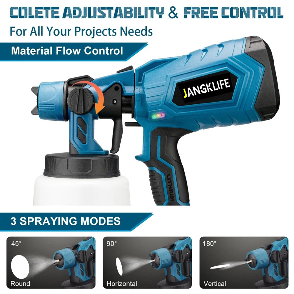 Беспроводной Электрический Пистолет-распылитель HVLP 1000 Мл Высокая Мощность Для