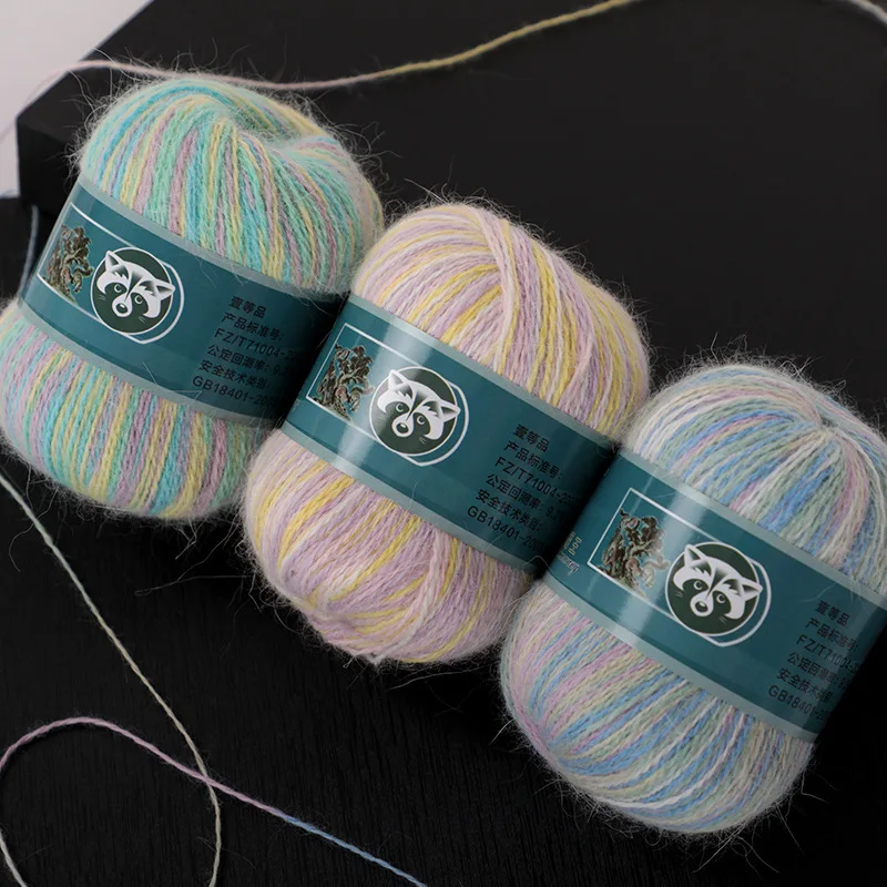 Кашемировая норковая шерстяная пряжа ручной работы плюшевая для вязания крючком