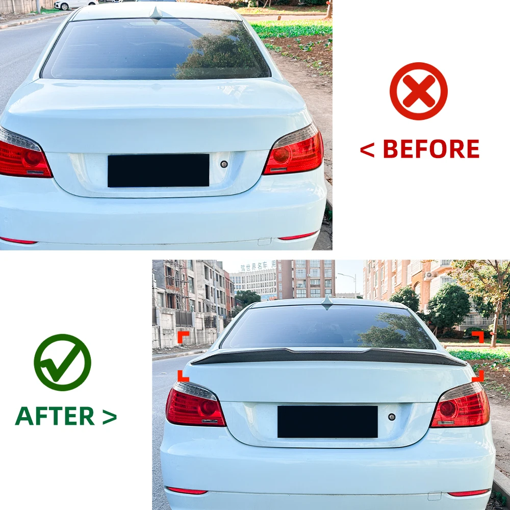 Для BMW 5 серии E60 2004-2010 PSM глянцевый черный задний спойлер на заднее крыло