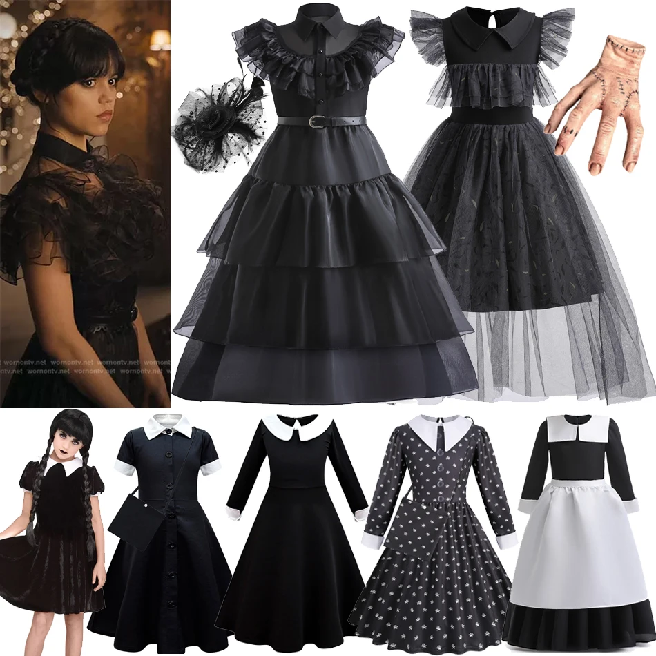 

Wednesday Kids Costume Girl Charm Kid Encanto Madriga Cosplay Costumes Children Halloween Princess Dress Up Carnival Party Gown
