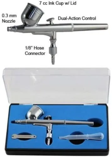 JOYSTAR 0 3 мм гравитационный подающий Аэрограф Двойного Действия краскопульт набор