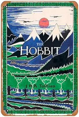 rBnk Plque Tn Sgn Hobbt:Vntge Tolken Обложка книги rt Vntge Metl sgns Cfes Brs Pubs Shop Wll Decortve Funny Retro Sgns for Men W