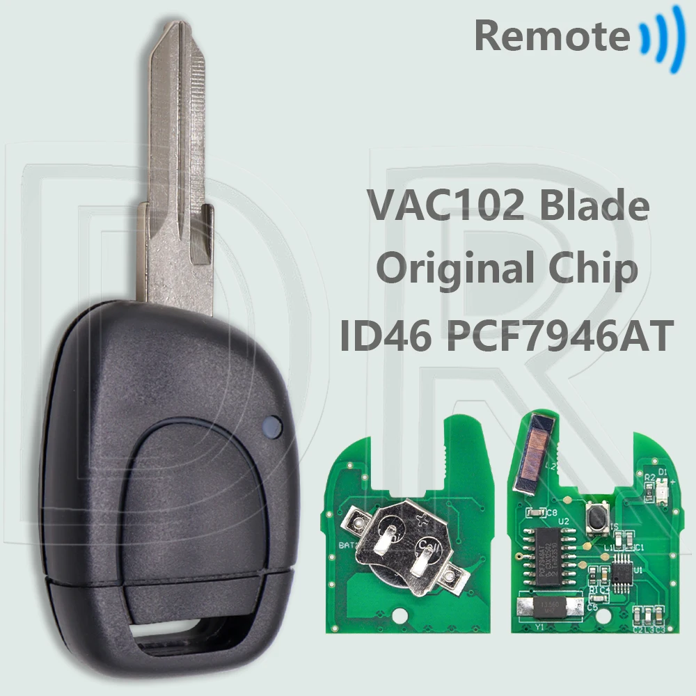 DR ID46 PCF7946/оригинальный NXP PCF7946AT 433 МГц NE73/VAC102 1-кнопочный автомобильный дистанционный ключ для Renault Master Twingo Clio II Kangoo