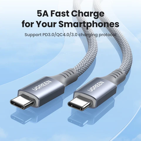 USB-кабель UGREEN для Macbook Pro 22 Samsung Xiaomi 5A, 100 Вт